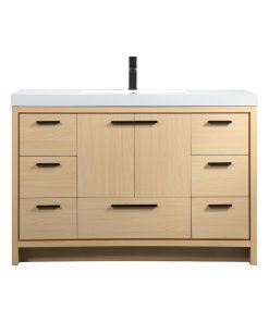 Walker 48" Single Bathroom Vanity, Maple