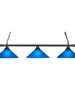 Toltec Lighting 803-MB-415 Square - 16" Three Light Billiard