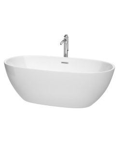 Wyndham Collection Juno 67" Freestanding Bathtub, White