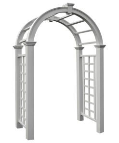 59 3/4"W x 30"D x 94 1/8"H Nantucket Deluxe Arbor, White