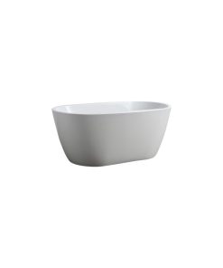 Genoa 59" Freestanding Bathtub, Glossy White