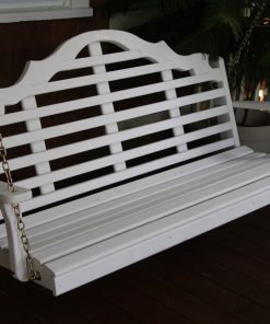 6' Marlboro Pine Porch Swing, White