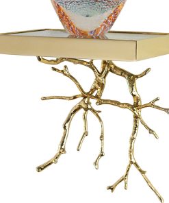 Twig Wall Bracket - Brass, Solid Cast Brass, Glass