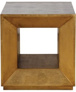 Uttermost Flair Gold Cube Table