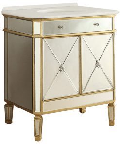 32" Mirror Reflection Austell Bathroom Sink VanityBC-504GC-RA