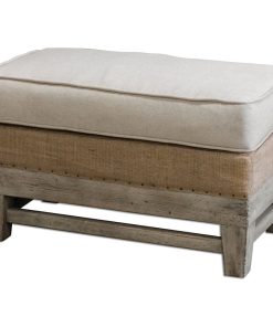 Uttermost Schafer Linen Ottoman 23616