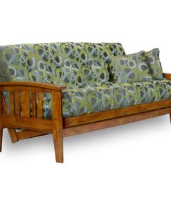 Westfield Futon Set, Frame, Premium 8" Mattress, Queen, Orbiter Gray