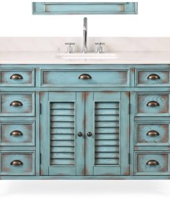 47" Abbeville Distressed Blue Bathroom Vanity