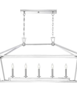 Townsend 5-Light Trestle Chandelier, Polished Nickel