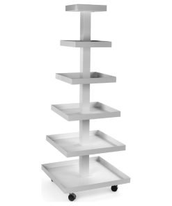 White 6 Tier Square Metal Organizer