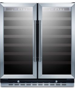 Summit SWC3066B 30"W 66 Bottle Capacity Built-In Wine Cooler - Glass / Black