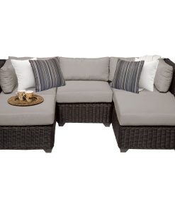 Venice 5 Piece Outdoor Wicker Patio Furniture Set 05a