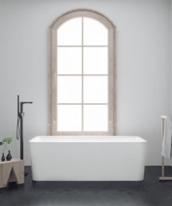 63" Freestanding Soaking Acrylic Bathtub Rectangle Contemporary Tub