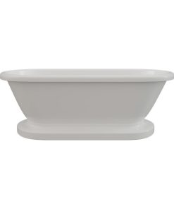 60" Acrylic Double Ended Pedestal Bathtub "Morgan", No Faucet Holes