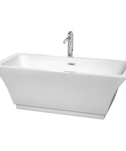 Wyndham Collection WCBTK151967ATP11 Galina 67" Freestanding - White / Polished