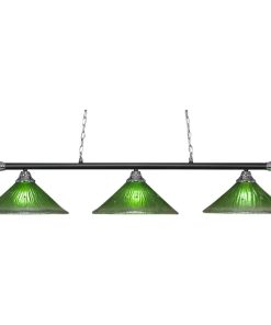 Toltec Lighting 373-CHMB-717 Oxford - Three Light Billiard