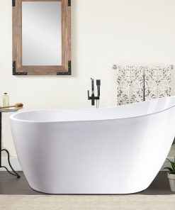 Vanity Art 54" X 28" White Acrylic Freestanding Bathtub