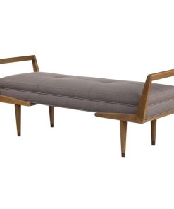Waylon Mid-Century Modern Bench, Natural