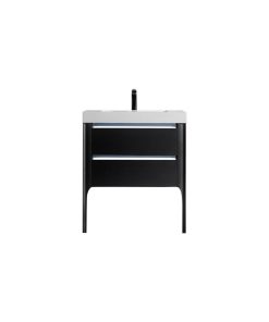 Warren 30" Single Bathroom Vanity Set with LED Lights - Black