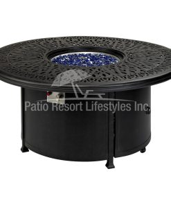 52" Monarch Series Round Fire Table With Built-In Burner Accessory
