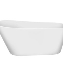 55-inx 28-in Freestanding Soaking Acrylic Bathtub,White