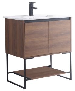 Urbania Vanity Set, Walnut, 30", Single Sink