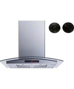 Winflo Convertible Island Range Hood, 439 CFM, Charcoal filters, 30"