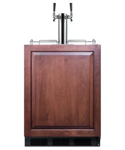 Summit SBC58BLBIADA 24"W 5.5 Cu. Ft. Built-In Beer Double Tap - Panel Ready