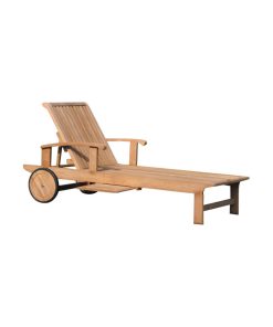 Teak Outdoor Sack Chaise Lounger