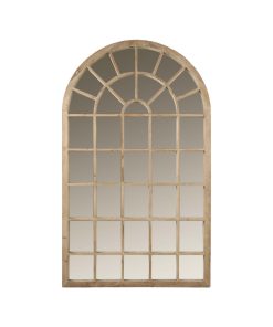 78" Natural Wood Grid Floor Mirror Extra Large Leaner