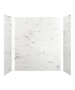 Transolid SaraMar 60"x36"x72" 3-Piece Shower Wall Kit, White Venito Velvet