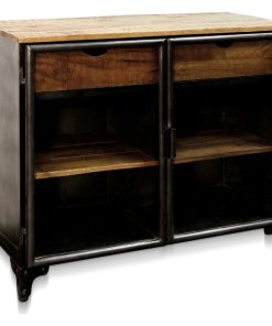 StyleCraft Jasper Natural Wood 2 Drawer Accent Cabinet With Espresso ISF25905DS