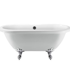 67" Streamline N1121CH-BL Clawfoot Tub and Tray With External Drain