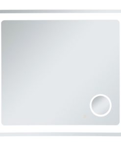 36"x40" Hardwired Led Mirror With Magnifier and Color Changing Temperature