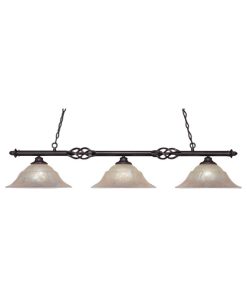 Toltec Lighting 863-DG-53613 Elegante - Three Light Billiard