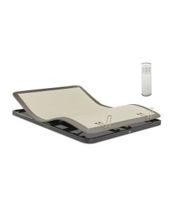 Sunset Trading Sleep Systems Adjustable Metal Steel Queen Platform Bed in Gray