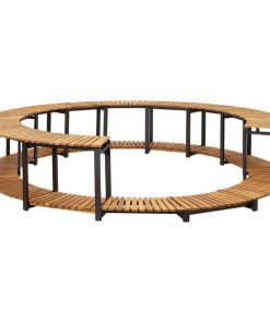 vidaXL Solid Acacia Wood Spa Surround Wooden Enclosure Entrance Step Hot Tub