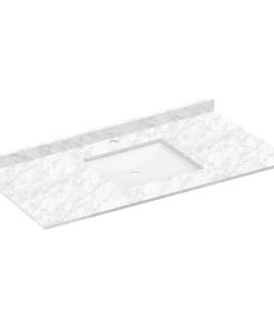 49x22" Cara White Vanity Top by LessCare