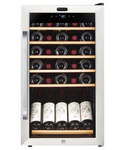 34 Bottle Freestanding Refrigerator with Display Shelf and Digital Control