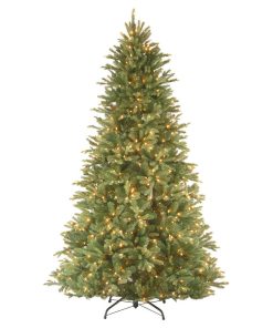 7.5' Feel-Real Tiffany Fir Hinged Tree, 750 Dual Color LED Lights