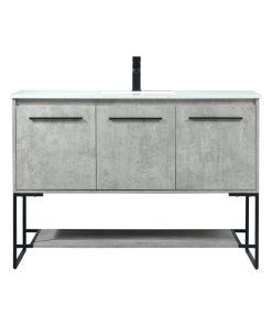 Sue 48" Single Bathroom Vanity, Concrete Gray