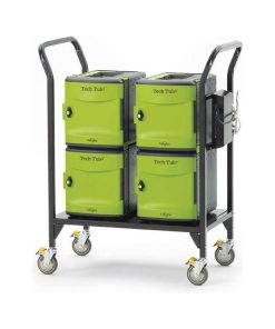 Tech Tub2 ipad Charging Modular Cart With 2 Ergonomic Handle, Holds 24 Devices