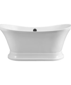 68" Streamline N201BL Soaking Freestanding Tub and Tray With External Drain