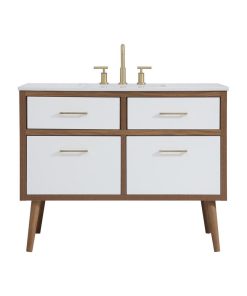 White 42" Bathroom Vanity