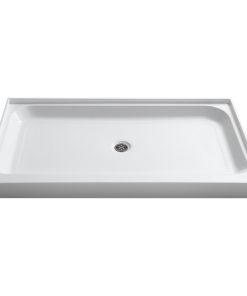 Tier 32 x 60 in. Center Drain Single Threshold Shower Base in White
