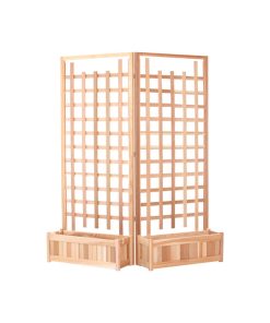 4-Piece Set Planter Set With Trellis Screen