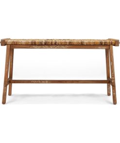 Two-Toned Woven Abaca Bench | dBodhi Caterpillar Flores, 14"w X 39"d X 19"h