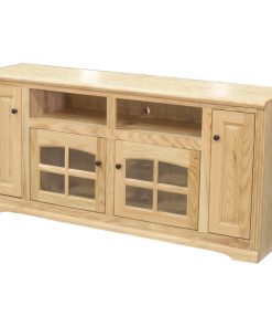 66" Oak Ridge Tall Entertainment Console, Bright White Oak