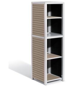 Travira 2-Piece Modular Valet Shelves Base With Hutch Set, Vintage Tekwood