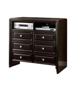 6 Drawers Wooden Media Chest, Espresso